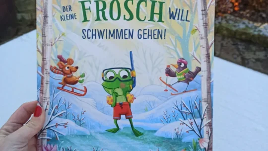 Ein Winter – Bilderbuch: „Der kleine Frosch will schwimmen gehen!“