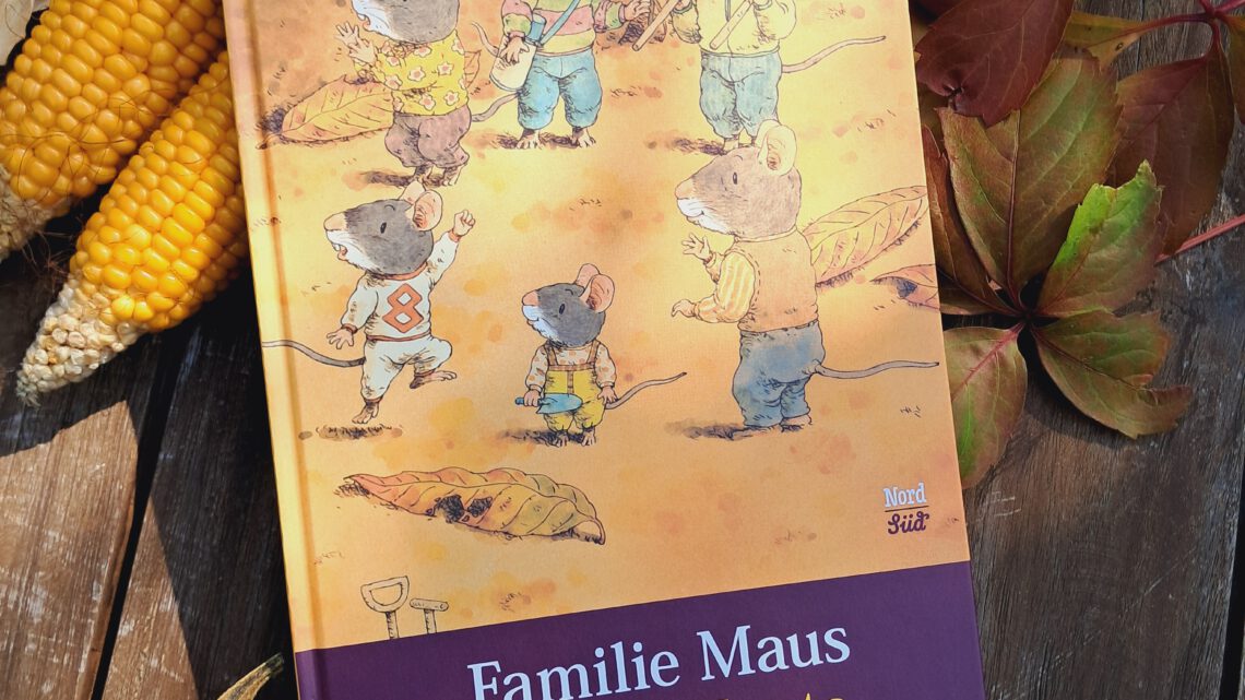 Familie Maus bei der Ernte