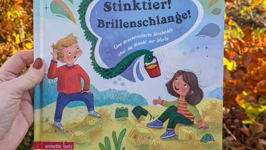 „Sumpfkuh! Stinktier! Brillenschlange! Eine drachenstarke Geschichte über die Macht der Worte“