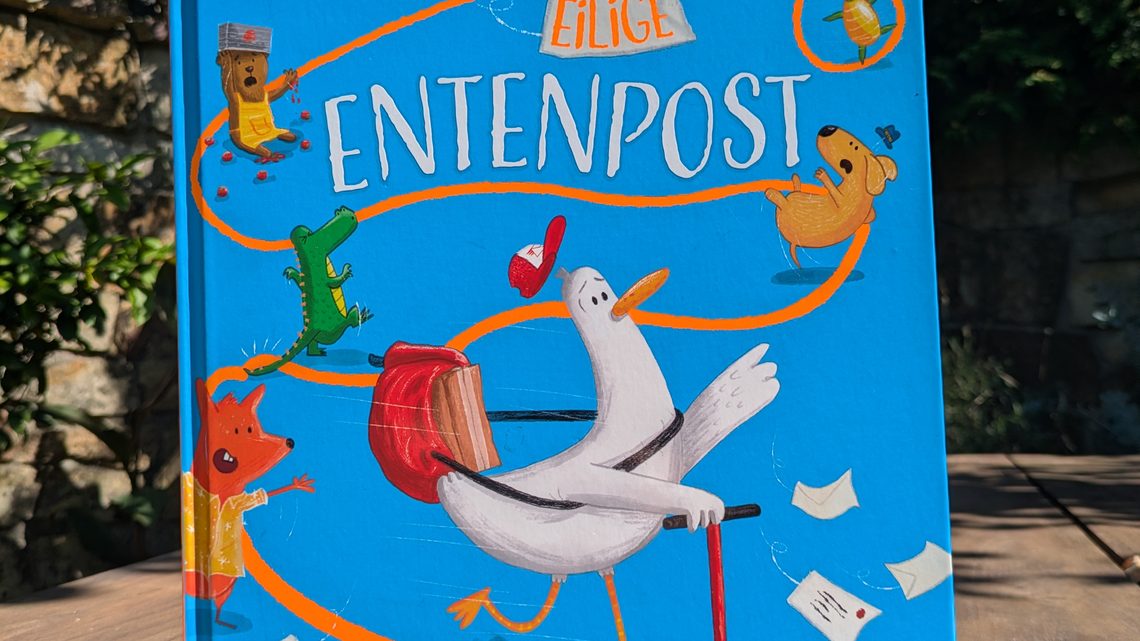 Ein witziges Bilderbuch: „Eilige Entenpost“